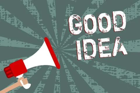 Word writing text Good Idea. Business concept for State of human brain to bring Stock Illustration