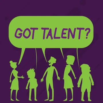Word writing text Got Talentquestion. Business concept for asking if got natural Illustrazione stock