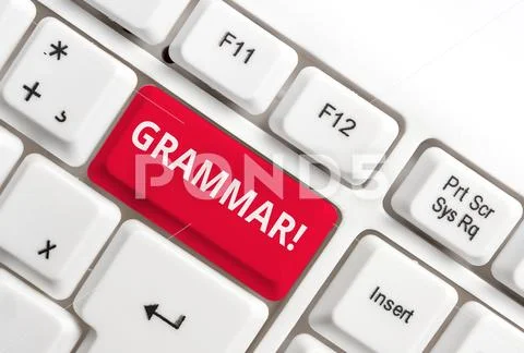 Word writing text Grammar. Business concept for whole system structure language Stock Photos