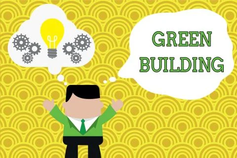 Word writing text Green Building. Business concept for A structure that is Ilustración de archivo