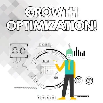 Word writing text Growth Optimization. Business concept for Finding an 스톡 일러스트