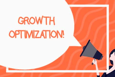 Word writing text Growth Optimization. Business concept for Finding an Stockillustratie
