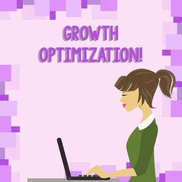 Word writing text Growth Optimization. Business concept for Finding an Stock Illustration