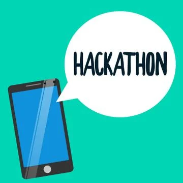 Word writing text Hackathon. Business concept for event where large number of Stock Illustration