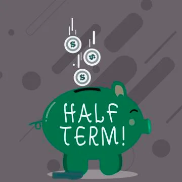 Word writing text Half Term. Business concept for Short holiday in the middle of Stock Illustration