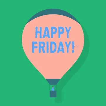 Word writing text Happy Friday. Business concept for starting fresh week afte Stock Illustration