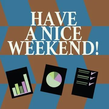 Word writing text Have A Nice Weekend. Business concept for wishing someone that Stock-Illustration