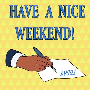 Word writing text Have A Nice Weekend. Business concept for wishing someone that Stock-Illustration
