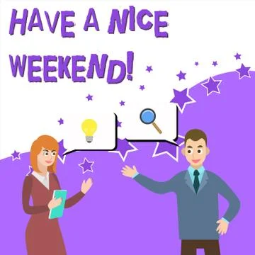 Word writing text Have A Nice Weekend. Business concept for wishing someone that Stock-Illustration