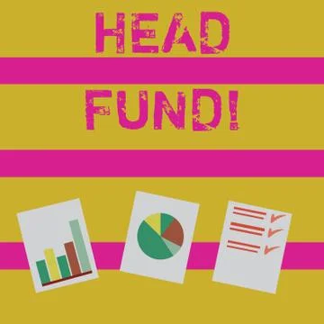 Word writing text Head Fund. Business concept for pools capital from accredit Stock Illustration
