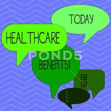Word writing text Healthcare Benefits. Business concept for monthly fair market Stock Illustration