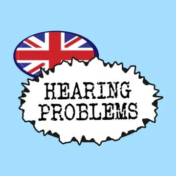 Word writing text Hearing Problems. Business concept for is partial or total Stock Illustration