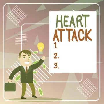 Word writing text Heart Attack. Business concept for sudden and sometimes fatal Stock Illustration