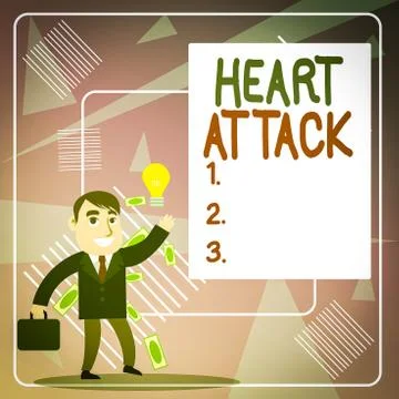 Word writing text Heart Attack. Business concept for sudden and sometimes fatal Stock Illustration