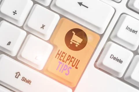 Word writing text Helpful Tips. Business concept for secret information or Stock Photos