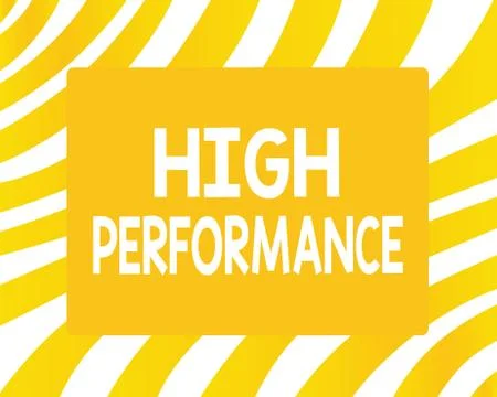 Word writing text High Performance. Business concept for organization Stock Illustration