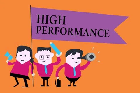 Word writing text High Performance. Business concept for organization Stock Illustration