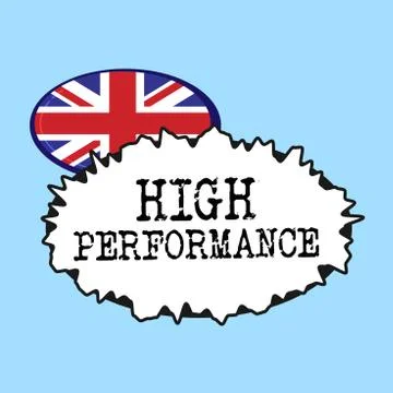 Word writing text High Performance. Business concept for organization 스톡 일러스트