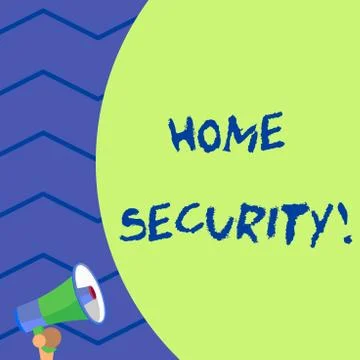 Word writing text Home Security. Business concept for A system that help prot Stock Illustration