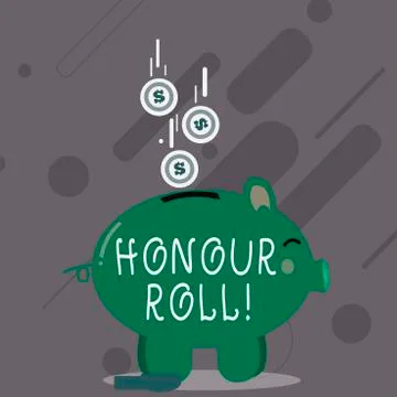 Word writing text Honour Roll. Business concept for List of students who have Stock Illustration