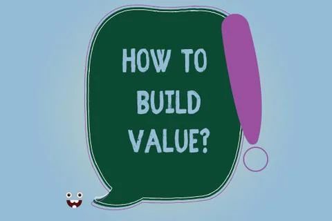Word writing text How To Build Valuequestion. Business concept for Strategies 스톡 일러스트