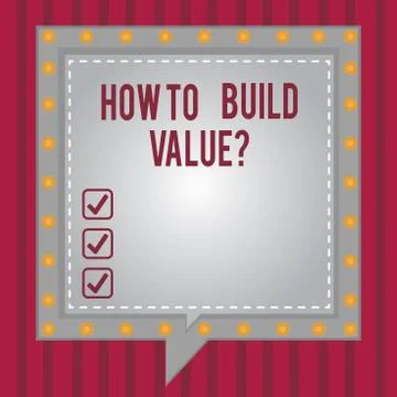 Word writing text How To Build Valuequestion. Business concept for Strategies 스톡 일러스트