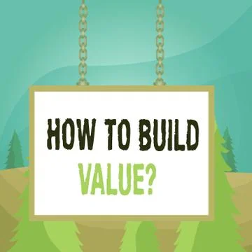 Word writing text How To Build Value Question. Business concept for Ways for Illustrazione stock