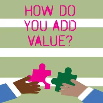 Word writing text How Do You Add Valuequestion. Business concept for Bring bu Stock Illustration