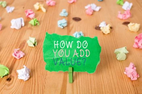 Word writing text How Do You Add Value Question. Business concept for improve 스톡 사진