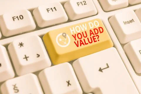 Word writing text How Do You Add Value Question. Business concept for improve 스톡 사진
