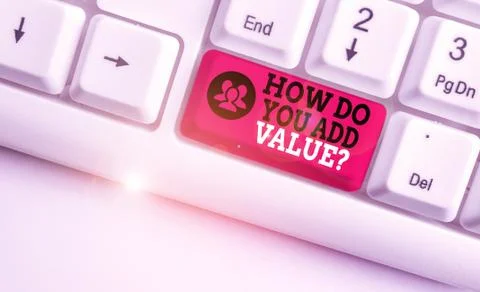 Word writing text How Do You Add Value Question. Business concept for improve 스톡 사진