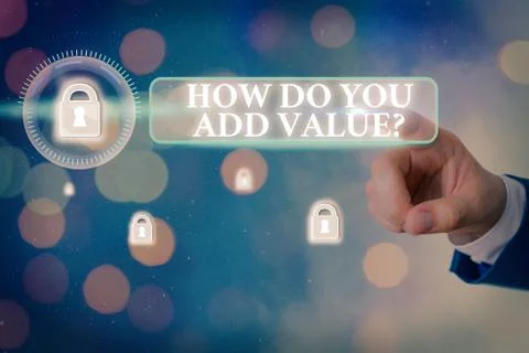 Word writing text How Do You Add Value Question. Business concept for improve 스톡 사진