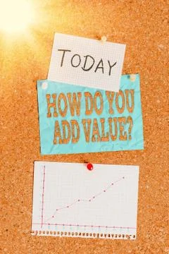 Word writing text How Do You Add Value Question. Business concept for improve 스톡 사진