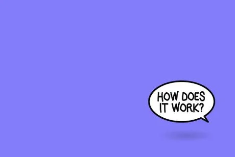 Word writing text How Does It Work question. Business concept for Asking on how 스톡 일러스트