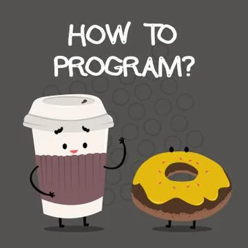 Word writing text How To Program. Business concept for Instruction for computer Stock Illustration