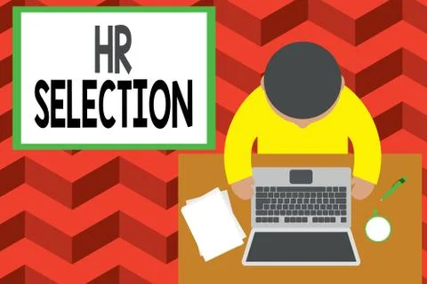 Word writing text Hr Selection. Business concept for Process and approached by 스톡 일러스트