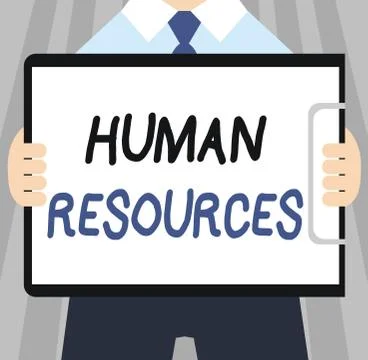 Word writing text Human Resources. Business concept for The people who make up Illustrazione stock