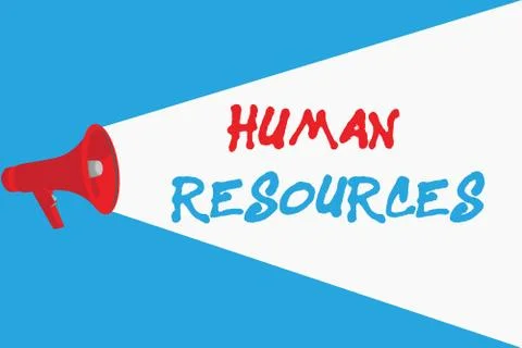 Word writing text Human Resources. Business concept for The people who make up Illustrazione stock