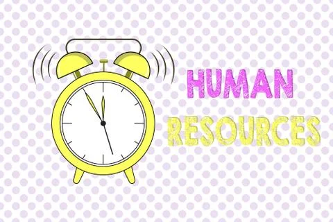 Word writing text Human Resources. Business concept for The people who make up Illustrazione stock