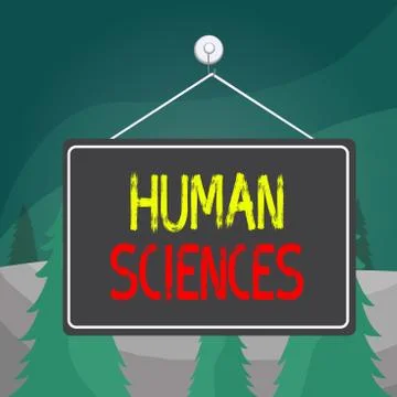 Word writing text human Sciences. Business concept for studies the social and Stock Illustration