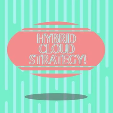 Word writing text Hybrid Cloud Strategy. Business concept for Cloud computing イラスト素材