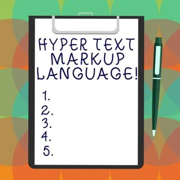 Word writing text Hyper Text Markup Language. Business concept for Standard Stock-Illustration