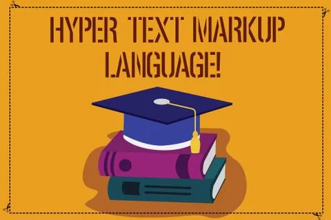 Word writing text Hyper Text Markup Language. Business concept for Standard Stock-Illustration