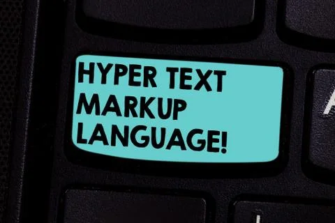 Word writing text Hyper Text Markup Language. Business concept for Standard Foto stock