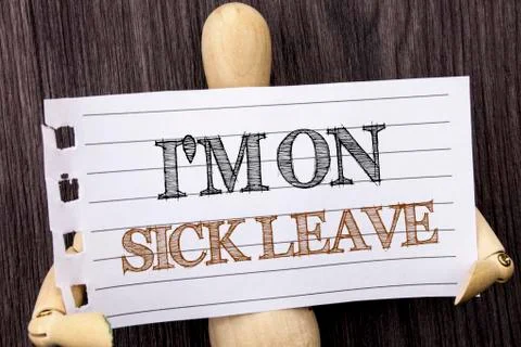 Word, writing, text  I m am On Sick Leave. Conceptual photo Vacation Holiday  Stock-Illustration