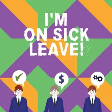 Word writing text I M On Sick Leave. Business concept for absence from work s イラスト素材