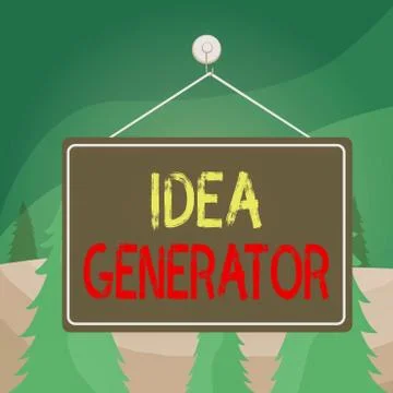 Word writing text Idea Generator. Business concept for process of creating Illustrazione stock