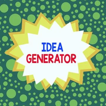 Word writing text Idea Generator. Business concept for process of creating Illustrazione stock