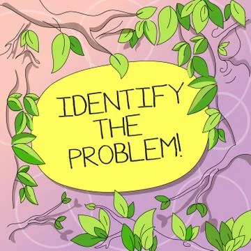 Word writing text Identify The Problem. Business concept for diagnosing the Stock Illustration