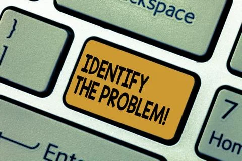 Word writing text Identify The Problem. Business concept for diagnosing the Stock Photos